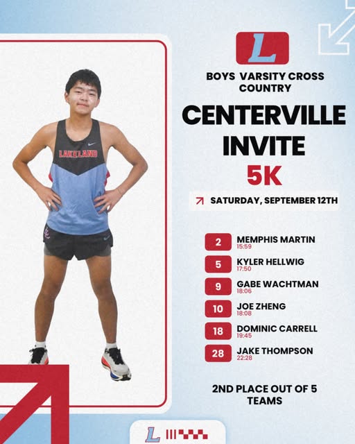 Lakeland boys take second at Centreville CC Invitational